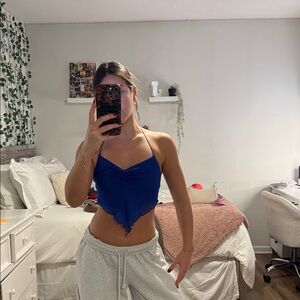 Stylish Blue Crop Top